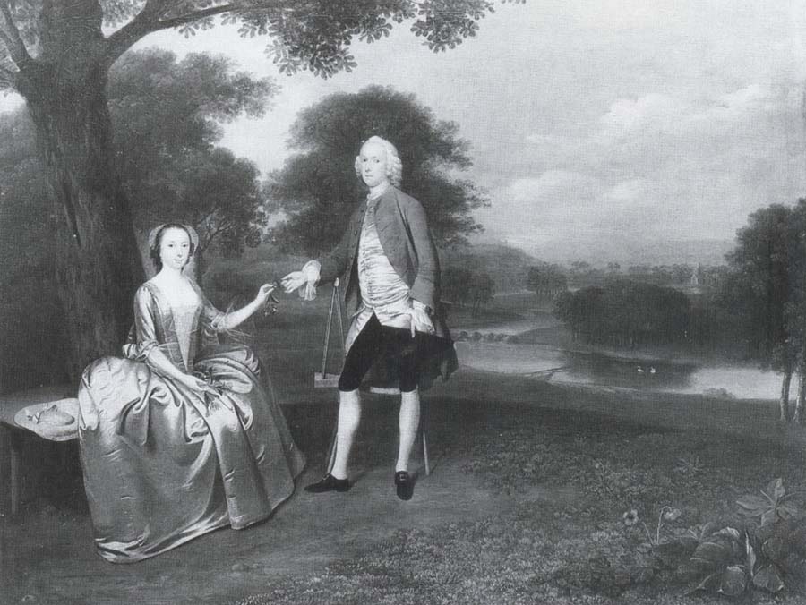 Gentleman and Lady in a Landscape